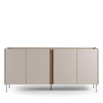 DRAWER Aparador de 4 puertas en madera y metal l180cm - beige