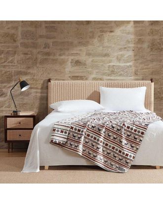 Eddie Bauer Deer Snowflake Lush Flannel Throw