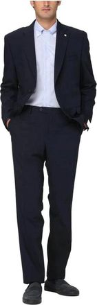 Manuel Ritz Tijdloos Blauw Kostuum - Heren - Business pakken - Blauw - 5XL - Wol - Kostuums