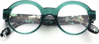 Emmanuelle Khanh Ek 1502 1983 Verde/sencha Nacre Glasses