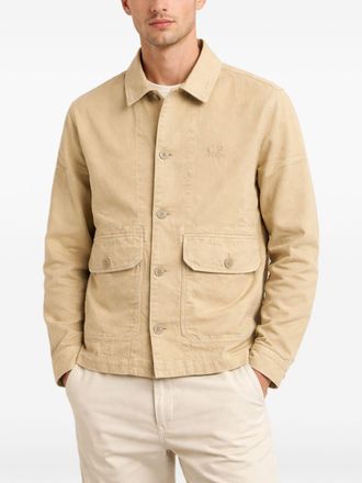 C.P. Company Mens Jacket Cotton-Linen Beige