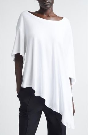 Undercover Asymmetric Hem Languid Cotton T-Shirt in White at Nordstrom, Size 1