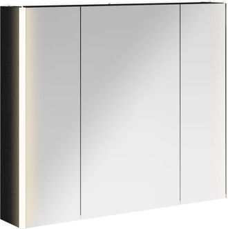 vidaXL Armario Con Espejo De Ba&ntilde;o Roble Negro 83,5 X 15,5 X 70 Cm Vidaxl