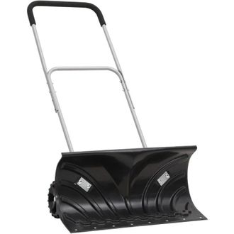 vidaXL Pala da Neve con Manico Allungabile Nero 66cm Lama Acciaio - Vidaxl