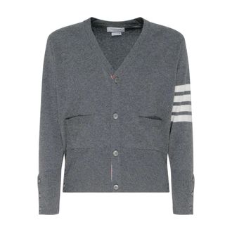 Thom Browne Heren, Truien, Grijs, Maat: XL Kasjmier
