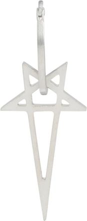 Rick Owens Accessoires, Heren, Grijs, ONE Size, Pentagram Oorbellen