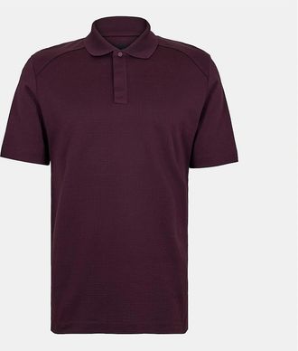 HUGO BOSS Mens Parlay Collared Neck Short Sleeve Polo Shirt - Purple - Size: 38