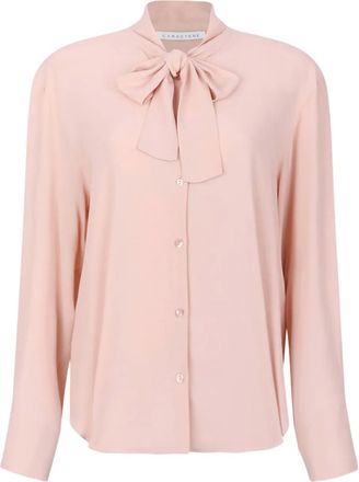 Caractere Blouse met knopen en strik - Roze