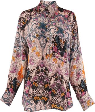 Maria Cher Womens Besalu Pilar Shirt In Mix 2 Green