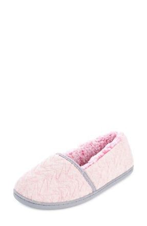 Floopi Chloe Quilt Fleece Slipper in Pink at Nordstrom Rack, Size Medium