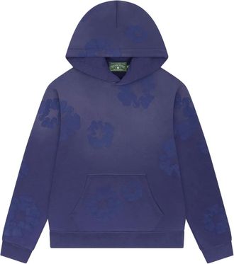 Denim Tears Felpa Mono Wreath in cotone con cappuccio - Blu