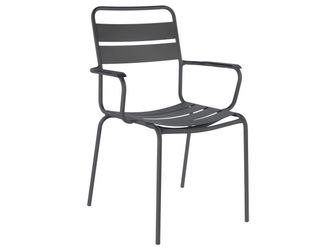 Schubiger M&ouml;bel Metall-Lattenstuhl Glarus mit Armlehne