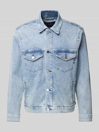 Scotch & Soda Jeansjacke mit Leistentaschen in Hellblau, Gr&ouml;&szlig;e L