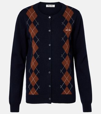 Miu Miu Argyle cashmere cardigan
