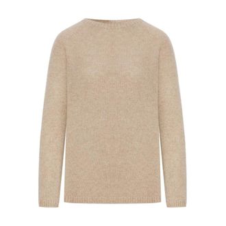 Max Mara Georg Sweater - Dames - Ronde hals truien - Beige - L - Wol - Truien & Vesten