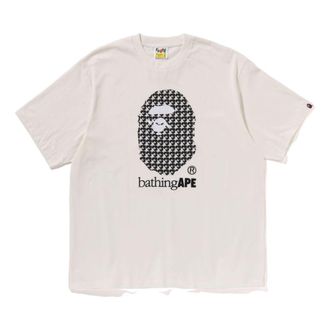 A Bathing Ape Sta Houndstooth by Bathing Ape Relaxed Fit Tee Ivory 1K80-110-329-IVORY