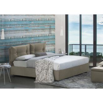 Talamo Italia Talamo Italia - Dmora - Letto piazza e mezza Djankt, Letto contenitore con rivestimento in tessuto, 100% Made in Italy, Apertura frontale, adatto per