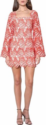 Adelyn Rae Regina Scallop Mini Dress In Red