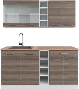 Vicco Cocina Vers&aacute;til R-line, Precioso Gris/blanco, 160 Cm, Et Roble