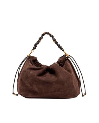 Gianni Chiarini Womens Shoulder Bag Morgana Suede Mocha