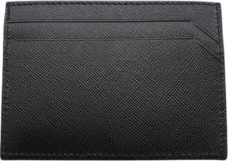 Prada Pre-owned Business Card Case - Heren - Vintage Accessoires - Zwart - ONE Size - Leer - Vintage