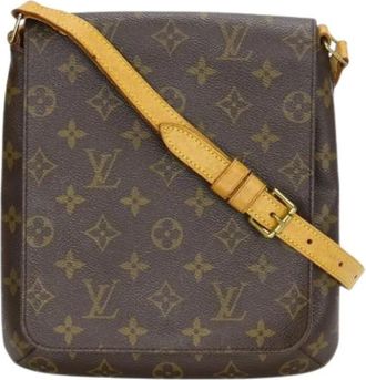 Louis Vuitton Pre-owned Vintage Canvas Cross Body Bag - Dames - Vintage Schoudertas - Bruin - ONE Size - Vintage