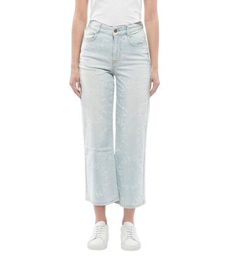 Stella McCartney Sky Blue Straight High Rise Jeans