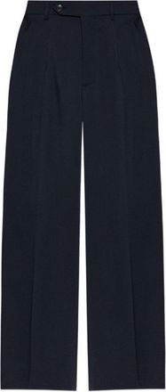 Vivienne Westwood Navy Wide-Leg Trousers With Tailored Waistband And Button Detail