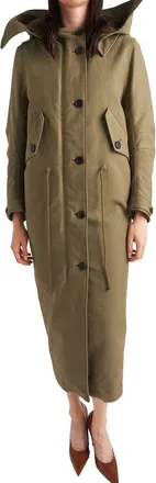 Prada Womens Bicolor Polyamide Coat Clothing