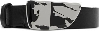 Burberry Shield EKD Buckle Leather Belt, Size 105