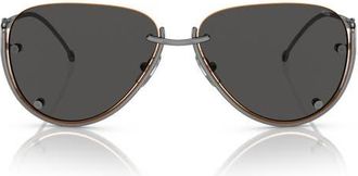 Diesel 59mm Pilot Sunglasses in Shiny Gunmetal /Dark Grey at Nordstrom