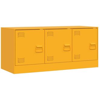 Berkfield Home TV Cabinet Mustard Yellow 99x39x44 cm Steel | Size: 99 x 39 x 44 cm