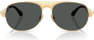 Versace 60mm Pilot Sunglasses in Gold Versace/dark Grey at Nordstrom