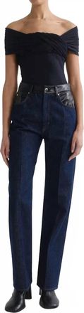 A Gold E Morgan High-Rise Jean In Rinse/detox