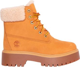 Timberland Stone Street Warm-Lined Waterproof Platform Boot - Dames - Veterlaarzen - Geel - 37 EU - Leer - Schoenen
