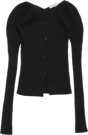 Acne Studios button-up ribbed cardigan - Black