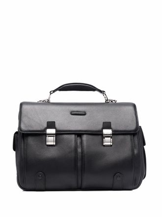 Piquadro Modus foldover briefcase - men - Calf Leather - OS - Black