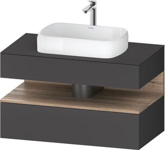 Duravit Duravit - Qatego Consola Mueble Bajo Lavabo, 1 Extra&iacute;ble, 1 Caj&oacute;n