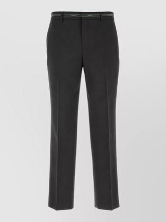 Gucci wool tailored trousers front crease belt loops