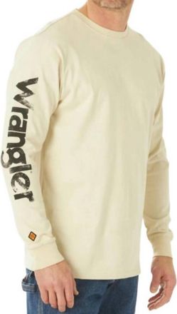 Wrangler Mens Fire Resistant T-Shirt In Sand