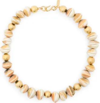 Kenneth Jay Lane Shell Beaded Necklace in Natural at Nordstrom Rack