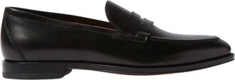 Scarosso Zwarte Penny Loafers - Heren - Loafers - Zwart - 42 EU - Leer - Schoenen