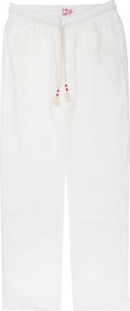 MC2 Saint Barth Relaxed Fit Linen Trousers With Adjustable Drawstring And Subtle Back Pockets
