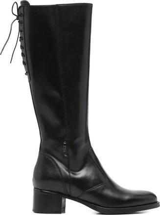Nero Giardini lace-up leather boots - women - Leather/Rubber/Leather/Leather - 37 - Black