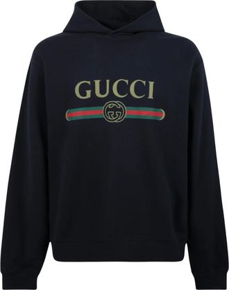 Gucci Sudadera de Cachemira con Estampado - Sweatshirts & Hoodies - Hombre - Azul - M