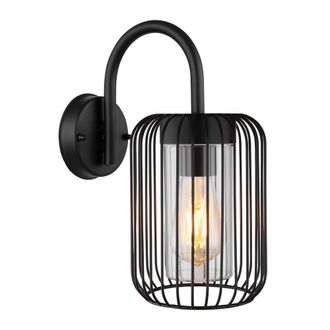 Netlighting Nina Outdoor Wall Lamp Matt Black IP44 1x E27