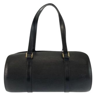 Louis Vuitton Pre-owned Handbags, female, Black, Size: ONE SIZE Pre-owned Soufflot Epi Leather Handbag