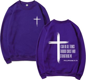 Generic Oversized Sweatshirt for Women Christian Fleece Long Sleeve Jesus Loose Fit Sweatshirts Crewneck Lightweight Pullover Tunic Tops Ladies Fall Winter Ou