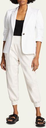 Cinq &agrave; Sept Giles High-Waist Faux Leather Jogger Pant