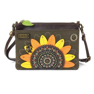 Chala Dazzled Mini Crossbody/Purse with Convertible Strap Stylish, Compact, Versatile, Sunflower - Olive, One Size